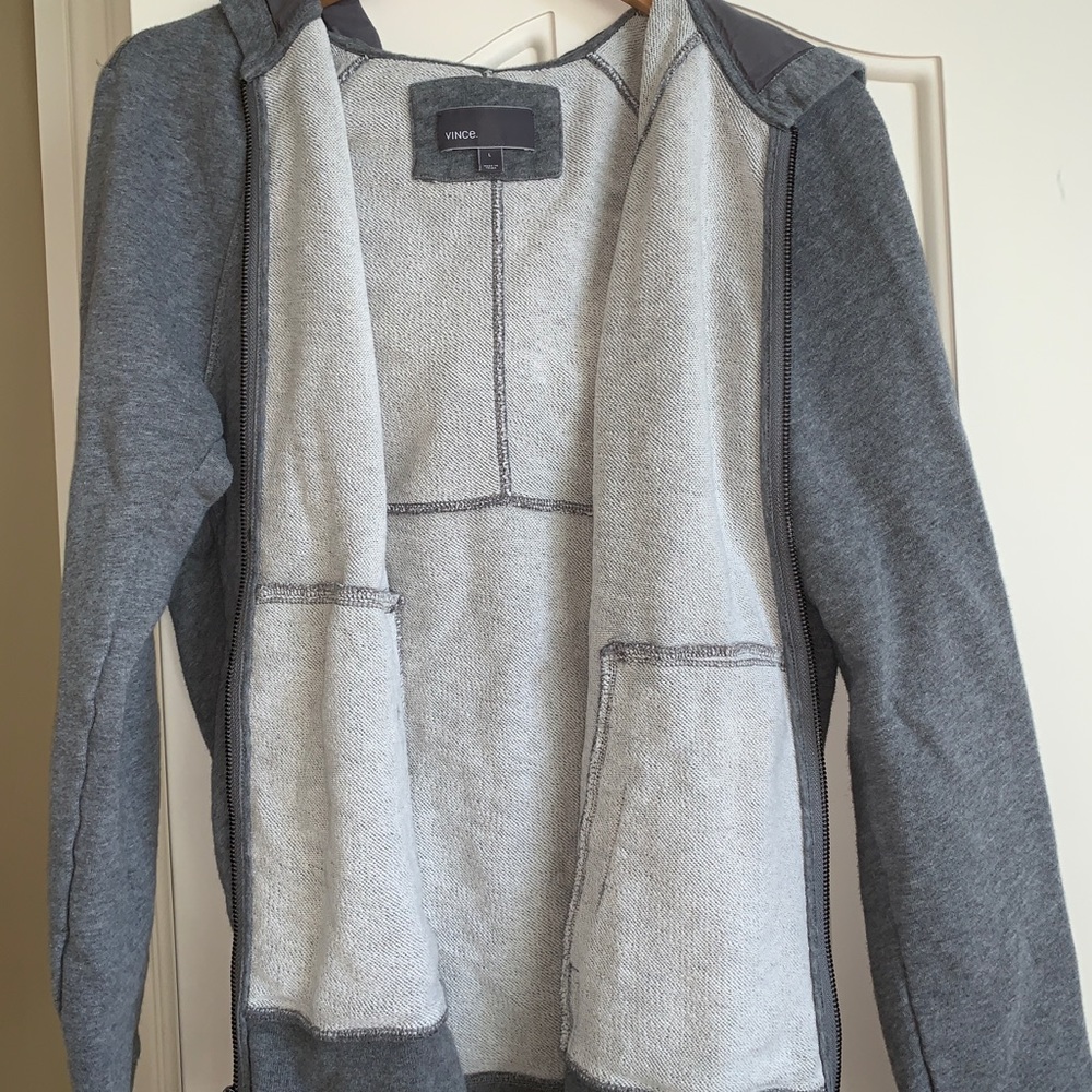 VINCE men’s terry zip up